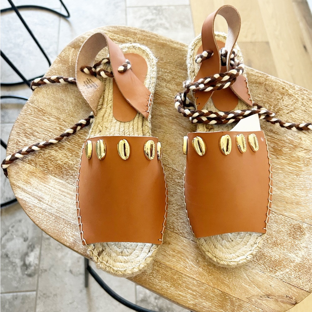 New Free People Wander Shell Wrap Espadrilles - Picture 3 of 5